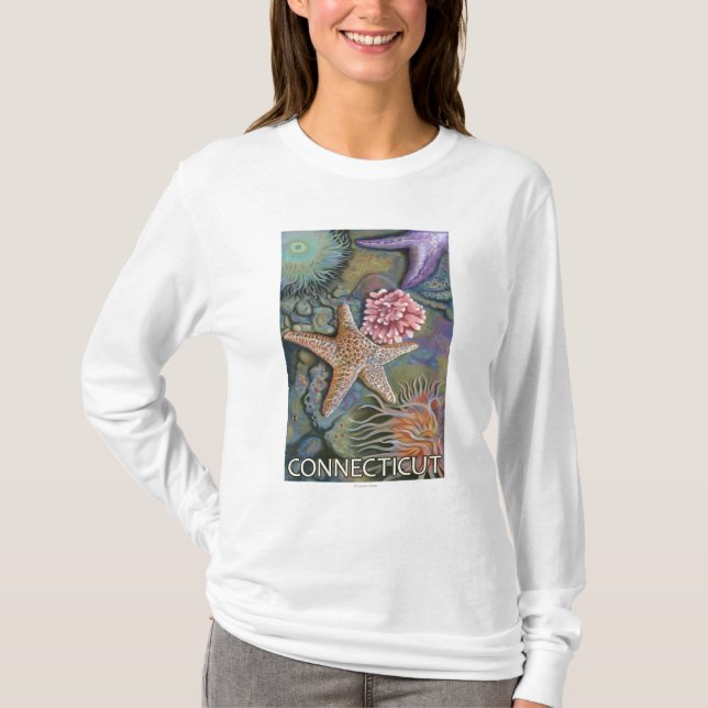 T-shirt Scène de ConnecticutTidepool (Devant)