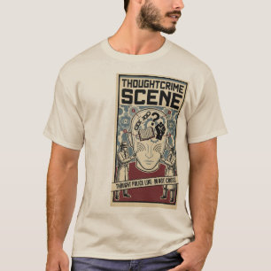T-shirt Scène de crime de pensée Avertissement Surréaliste