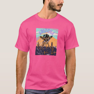 T-shirt Scène de désert de crâne de cow-boy d'Arizona – We