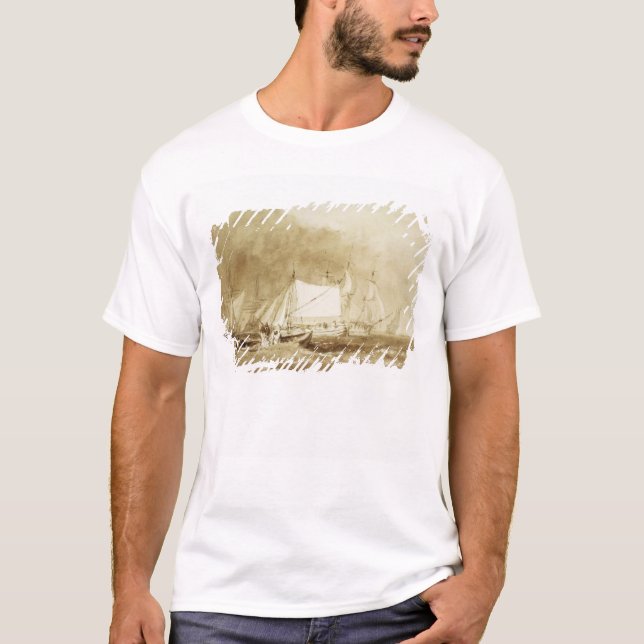 T-shirt Scène de expédition de Joseph Mallord William (Devant)