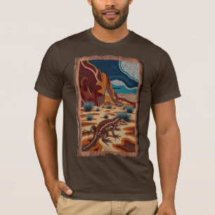 T-shirt Scène de la faune sauvage australienne de Lizard