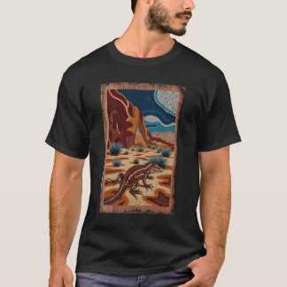 T-shirt Scène de la faune sauvage australienne de Lizard