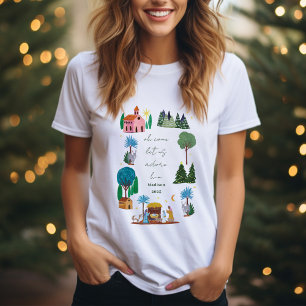 T-shirt Scène de la Nativité de Noël religieuse 