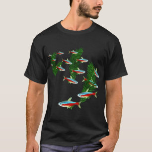 T-shirt Scène de la nature d'aquarium d'école de Tétra Néo