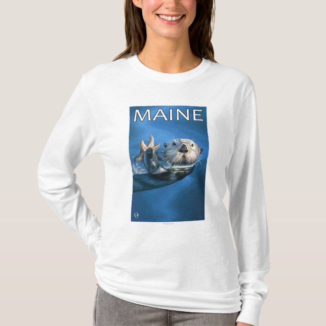 T-shirt Scène de loutre de MaineSea (Devant)