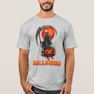 T-shirt Scène de lune sombre de faucheur pour les fans d'H