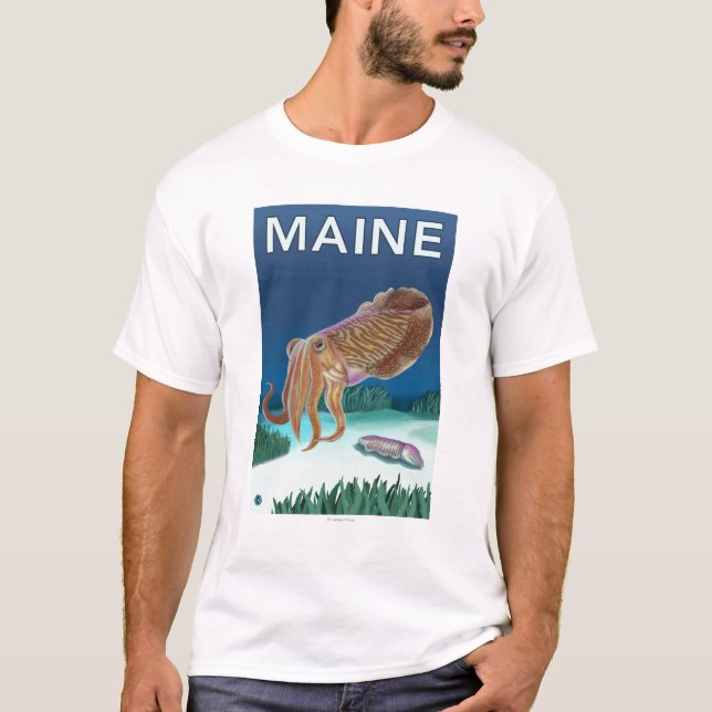 T-shirt Scène de MaineCuttlefish (Devant)