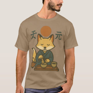 T-shirt Scène de méditation Anime Fo vintage