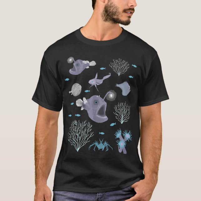 T-shirt Scène de mer profonde (Devant)