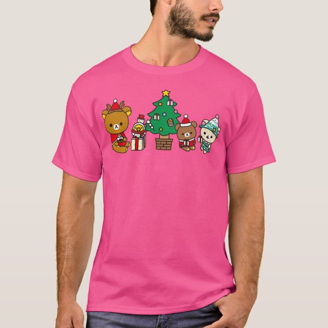 T-shirt Scène de Noël inspirée Rilakuma Graphisme (Devant)
