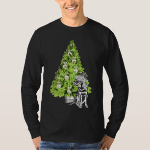 T-shirt Scène De Noël Rottweiler Avec Arbre De Noël Et