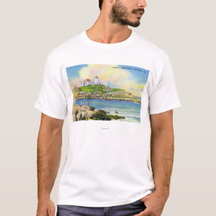 T-shirt Scène de pêche au point de protubérance sur la