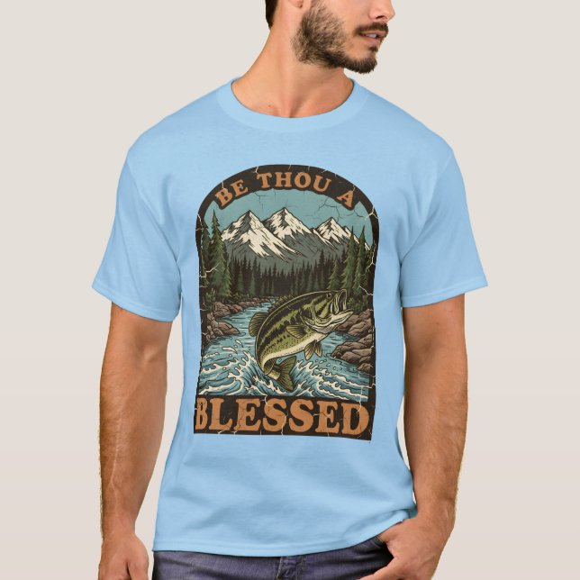 T-shirt Scène de pêche bénie (Devant)