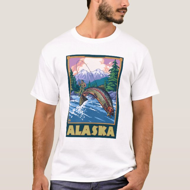 T-shirt Scène de pêche d'AlaskaFly (Devant)