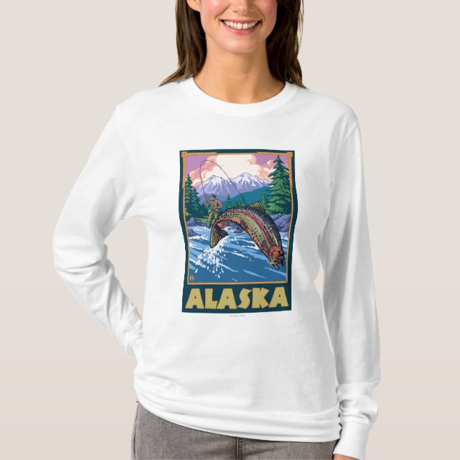 T-shirt Scène de pêche d'AlaskaFly (Devant)