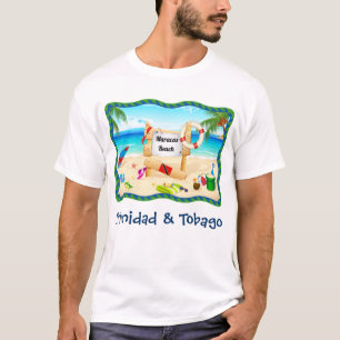 T-shirt Scène de plage de maracas du Trinidad-et-Tobago
