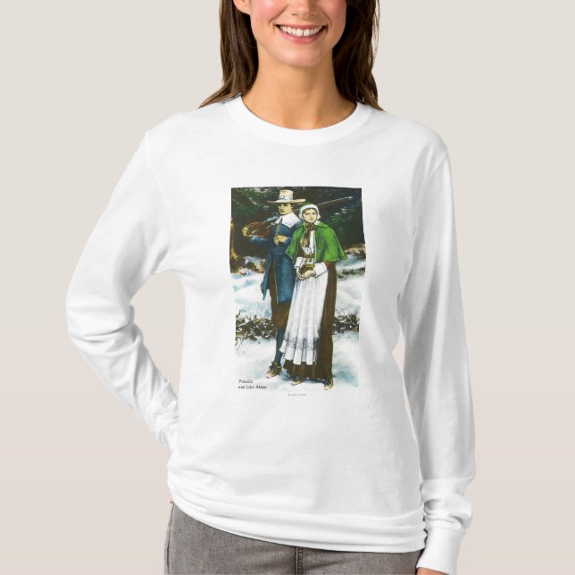 T-shirt Scène de Priscilla et de John Alden (Devant)