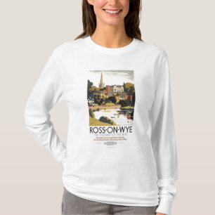 T-shirt Scène de rivière d'affiche britannique de chemins