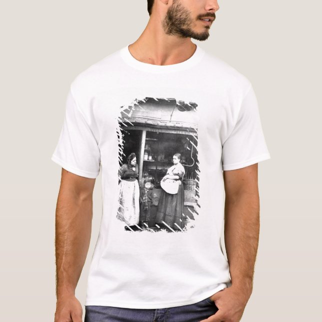 T-shirt Scène de rue à Londres victorienne (Devant)