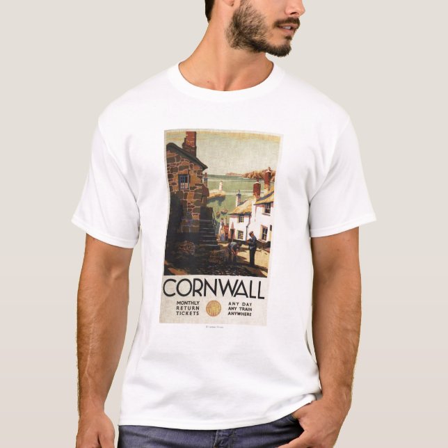 T-shirt Scène de rue avec deux hommes travaillant le (Devant)