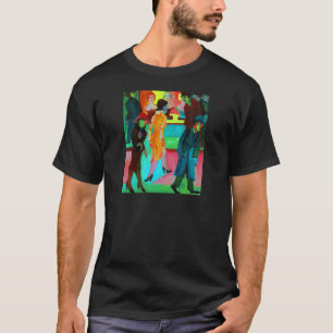 T-shirt Scène de rue devant un raseur-coiffeur