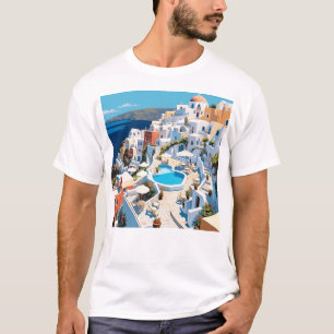 T-shirt Scène de Santorin Grèce