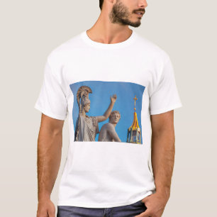 T-shirt Scène de statue grecque antique.