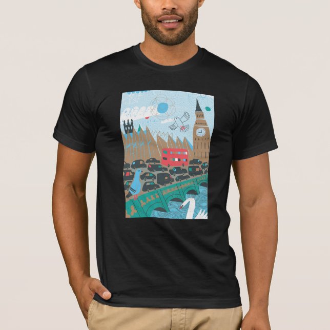 T-shirt Scène de ville du Royaume-Uni (Devant)