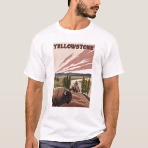 T-shirt Scène de YellowstoneBison