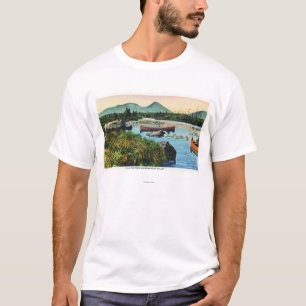 T-shirt Scène d'étang de protection de lis de vallée de