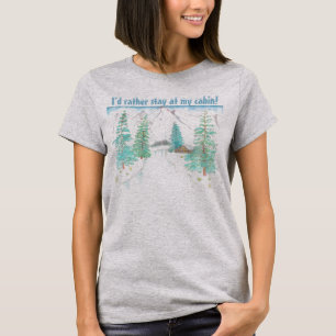 T-shirt Scène d'hiver Grey Femmes