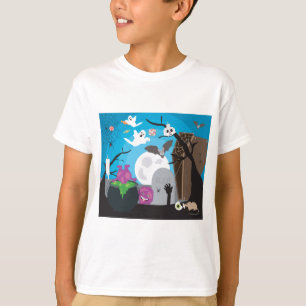 T-shirt Scène du monstre d'Halloween