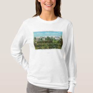 T-shirt Scène du village des pionniers en parc de rivièr