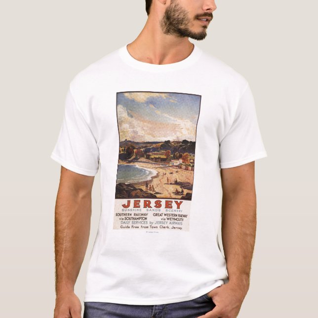 T-shirt Scène ferroviaire du sud/de Great Western plage (Devant)