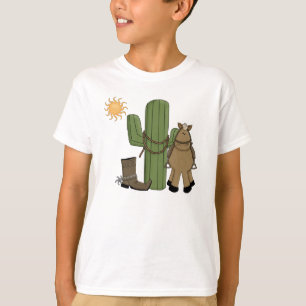 T-shirt Scène mignonne de cactus de désert de poney
