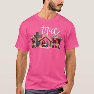 T-shirt Scène Nativité Véritable Histoire Foi Basée Noël C