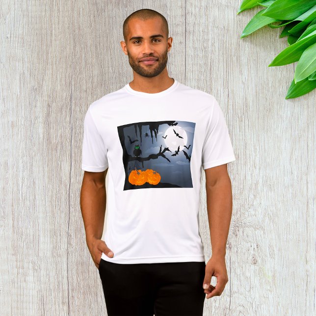 T-shirt Scène nocturne d'Halloween éffrayante (Créateur téléchargé)