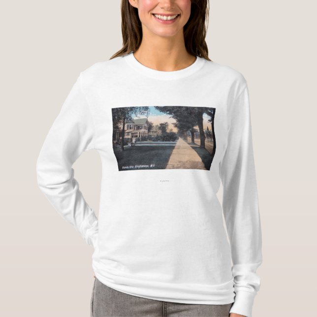 T-shirt Scène résidentielle sur la commande de rive (Devant)