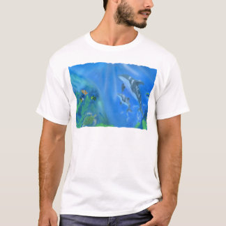 T-shirt Scène sous-marine de dauphin