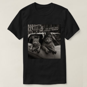 T-shirt Scène Urbaine Réaliste de Chat Gangsta – Chats Bra