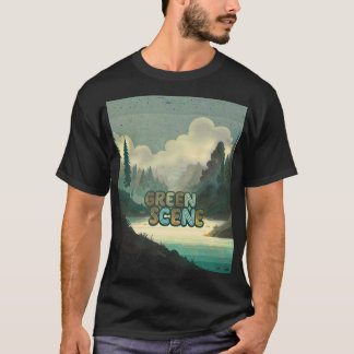 T-shirt Scène verte