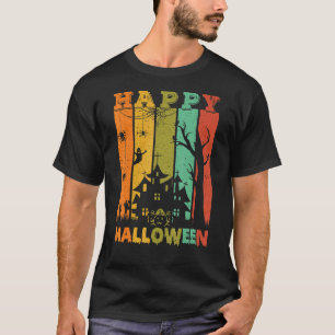T-shirt Scène vintage Pumpskin Horror Tree Halloween heure