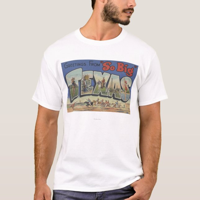 T-shirt Scènes 2 de lettre de TexasLarge (Devant)