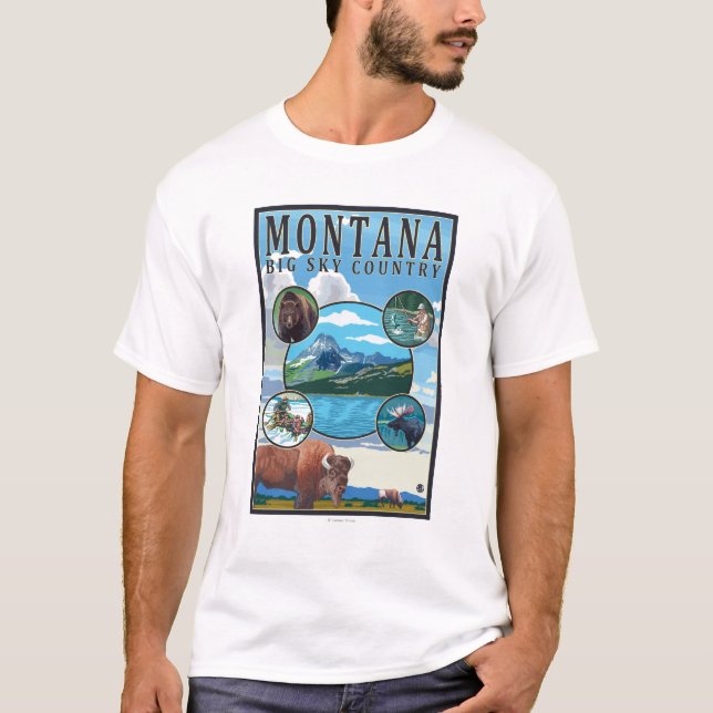 T-shirt Scènes d'état du Montana (Devant)