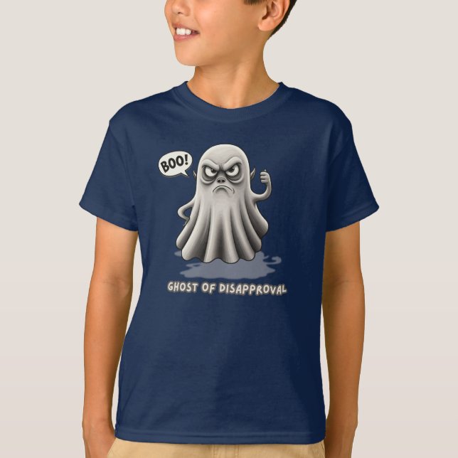 T-shirt Sceptique éffrayant : Fantôme de désapprobation (Devant)