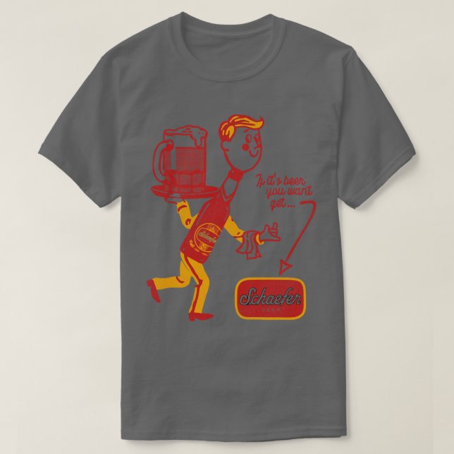 T-shirt Schaefer Beer Man Retro Defunct Breweriana (Design devant)