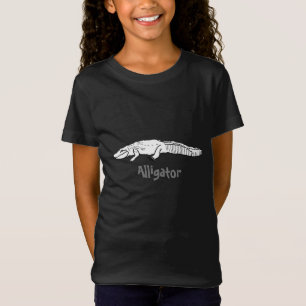 T-Shirt Schéma de l'alligator avec du texte sur les chemis