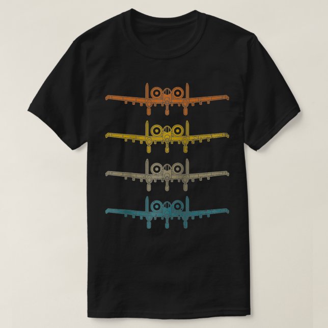 T-shirt Schéma de phacochère rétroactif A10 Thunderbolt Vi (Design devant)