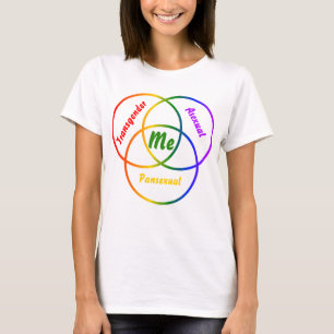 T-shirt Schéma de Venn trois identités