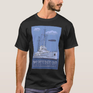T-shirt Schéma Vintage du SMS Ostfriesland allemand